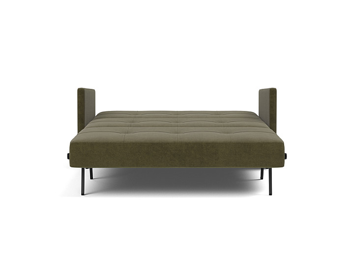 Canapea extensibila cu cotiere Cubed 140x200cm, tesatura la alegere