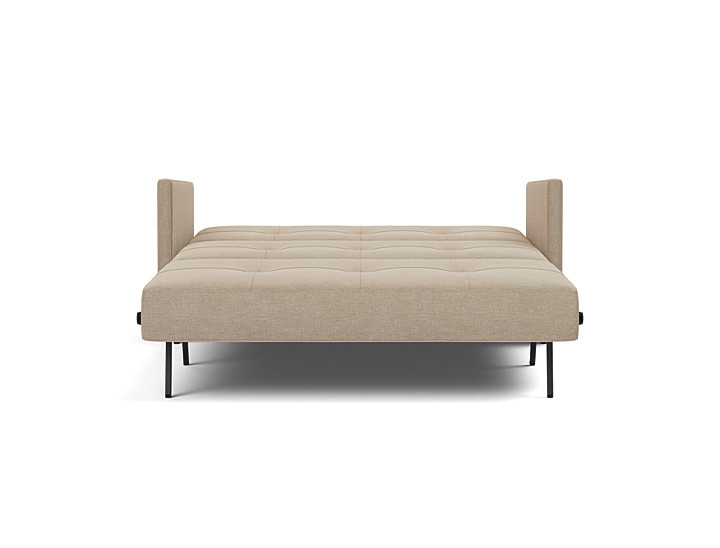 Canapea extensibila cu cotiere Cubed 140x200cm, tesatura la alegere