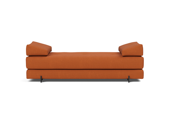 Canapea extensibila Sigmund Indu Corduroy Burnt Orange 160x200 cm