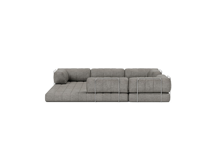 Canapea extensibila de colt CozyPad cu brate 312x312cm, tesatura la alegere