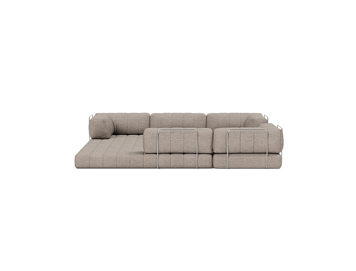 Canapea extensibila de colt CozyPad cu brate 312x312cm, tesatura la alegere