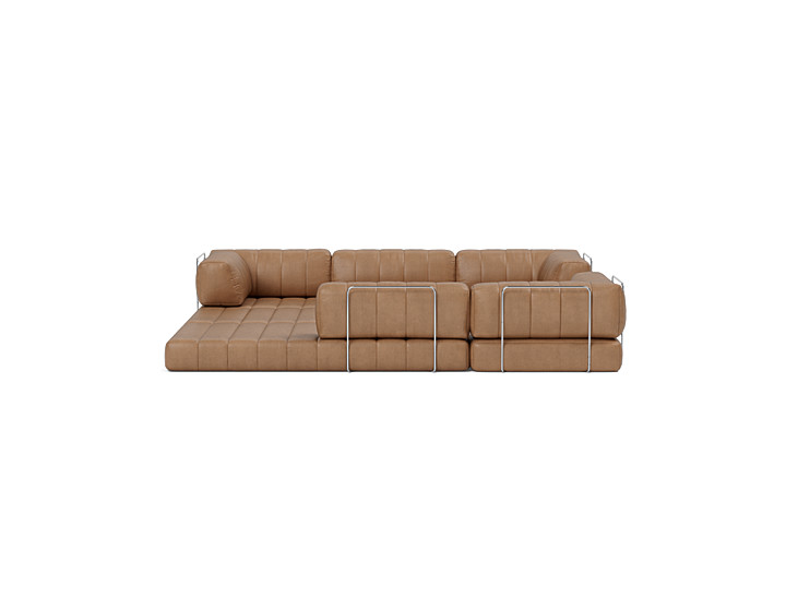 Canapea extensibila de colt CozyPad cu brate 312x312cm, tesatura la alegere