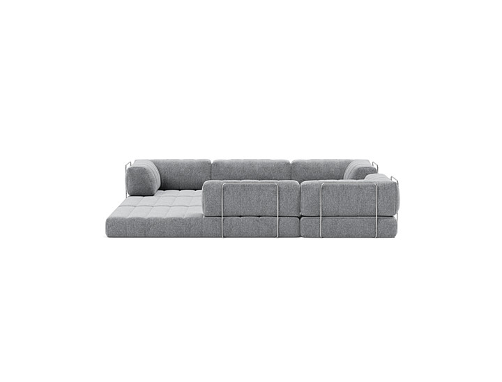 Canapea extensibila de colt CozyPad cu brate 312x312cm, tesatura la alegere