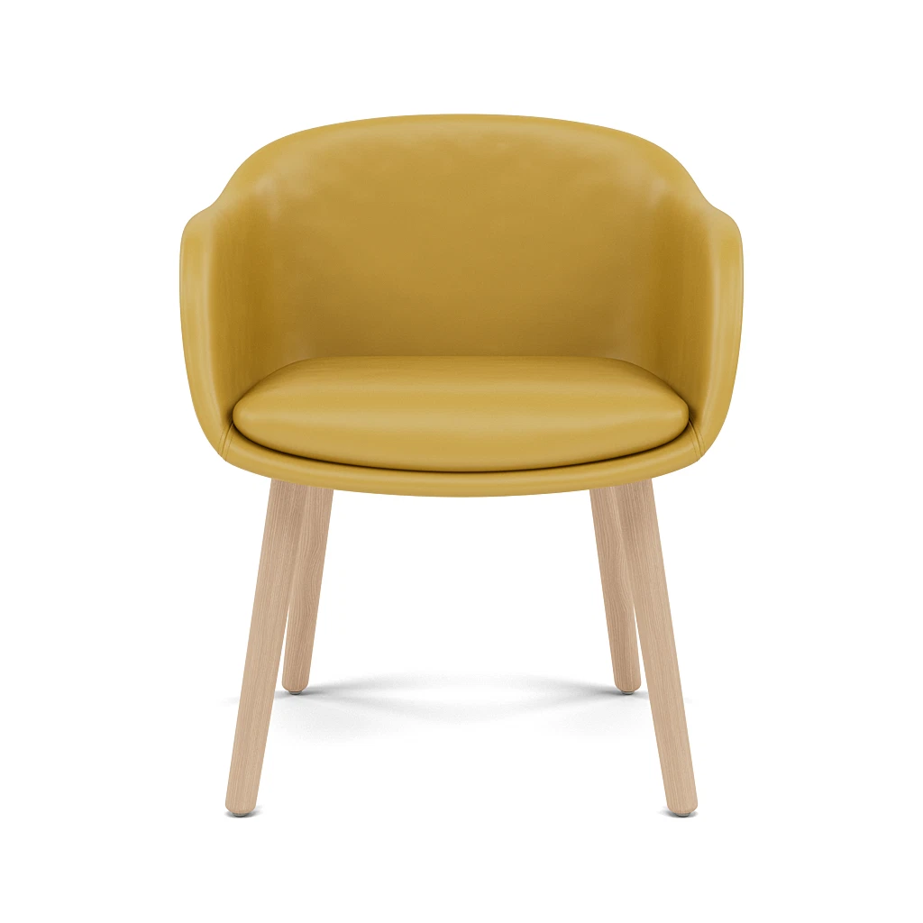 Fiber Conference Armchair Wood Base by Muuto