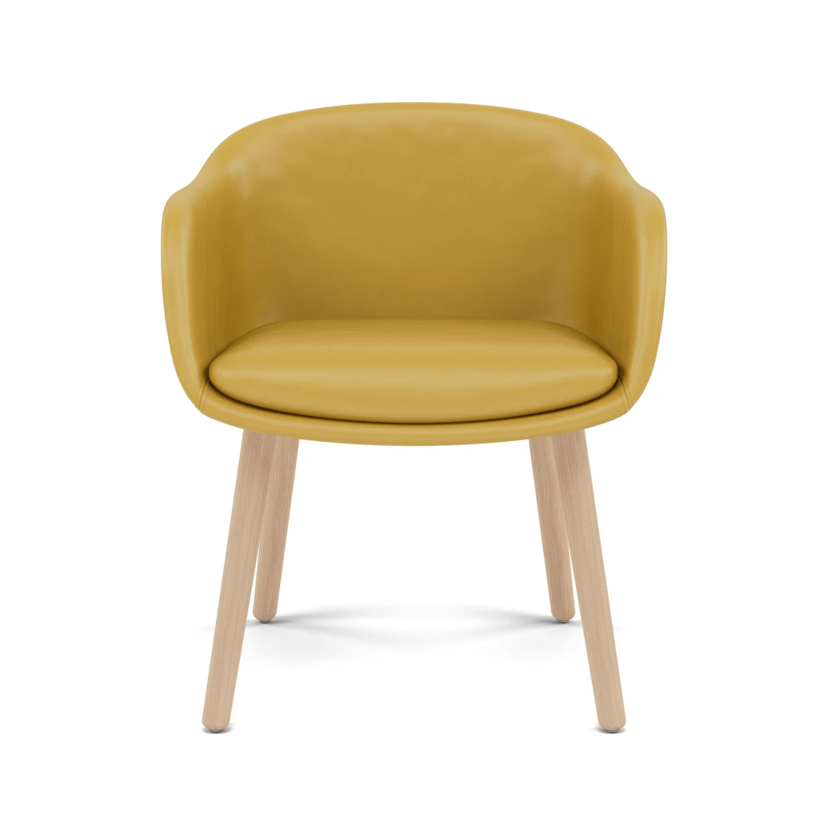 Fiber Conference Armchair Wood Base by Muuto