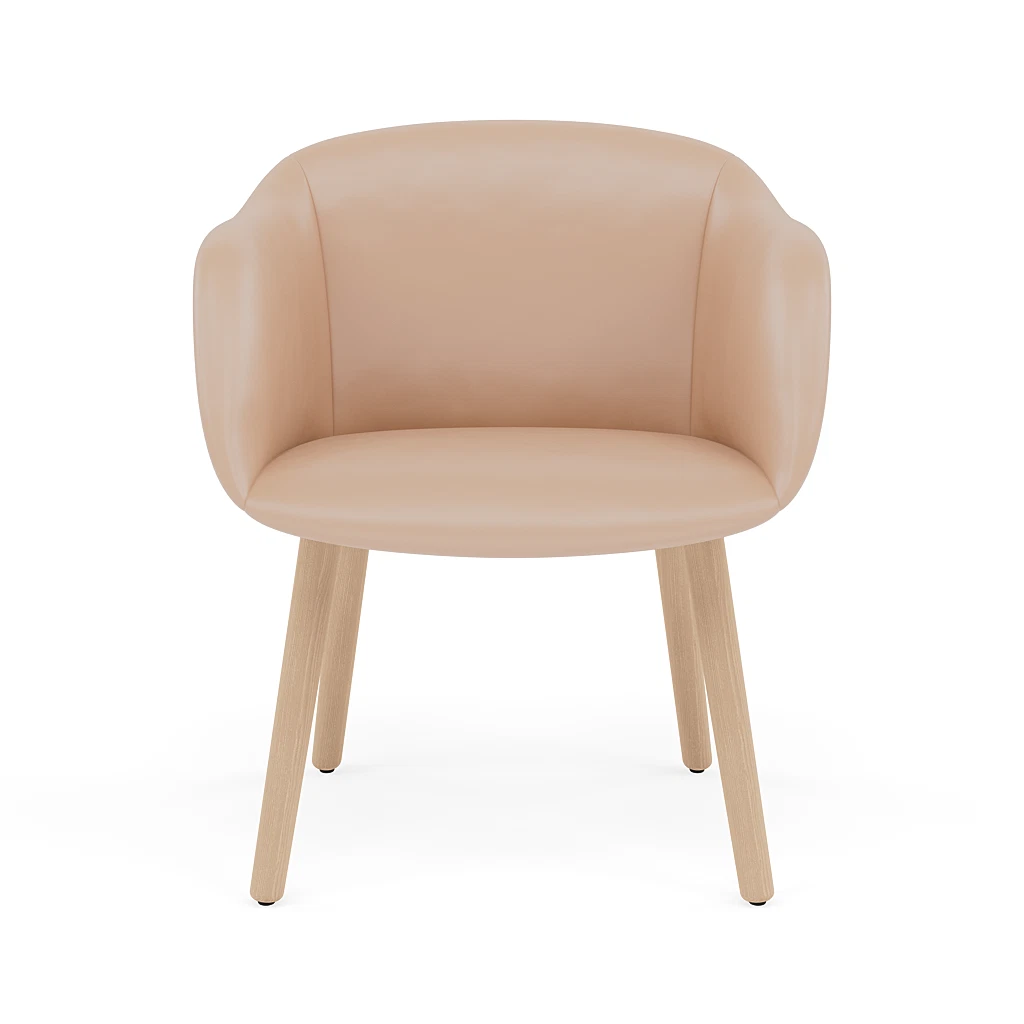 Fiber Soft Armchair Wood Base by Muuto
