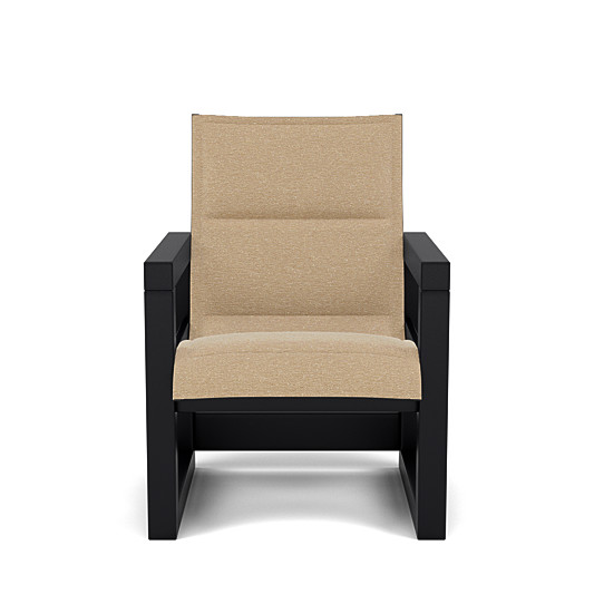 Frame Padded Sling Low Back Dining Chair