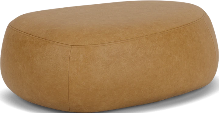 Asher 44w 30d 15h Ottoman in Palermo Camel Leather