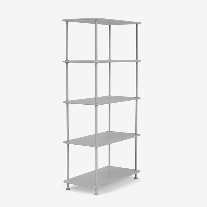 Montana Free 400000 Tall Narrow, 18 Inch Wide White Bookcase With Doors