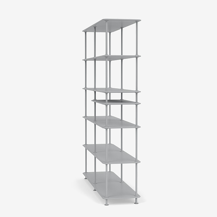 Freestanding Shelf Montana Furniture, Narrow Chrome And Glass Bookcase