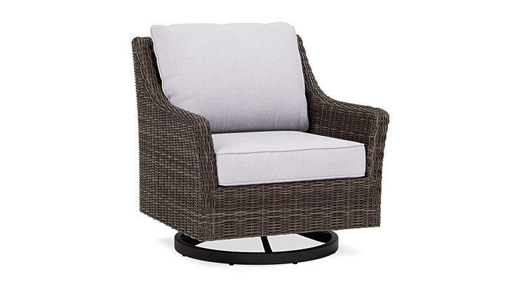 Resin wicker swivel shop chair