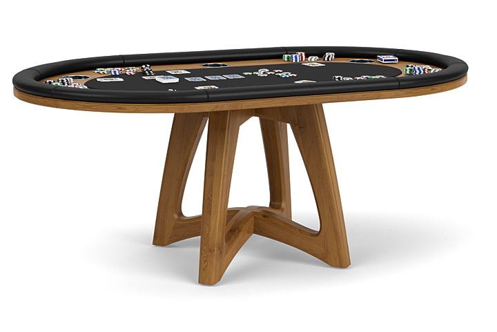 oval card table