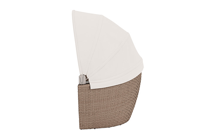 Nexus Ultra Lounger with Canopy - Driftwood Weave - Texacraft