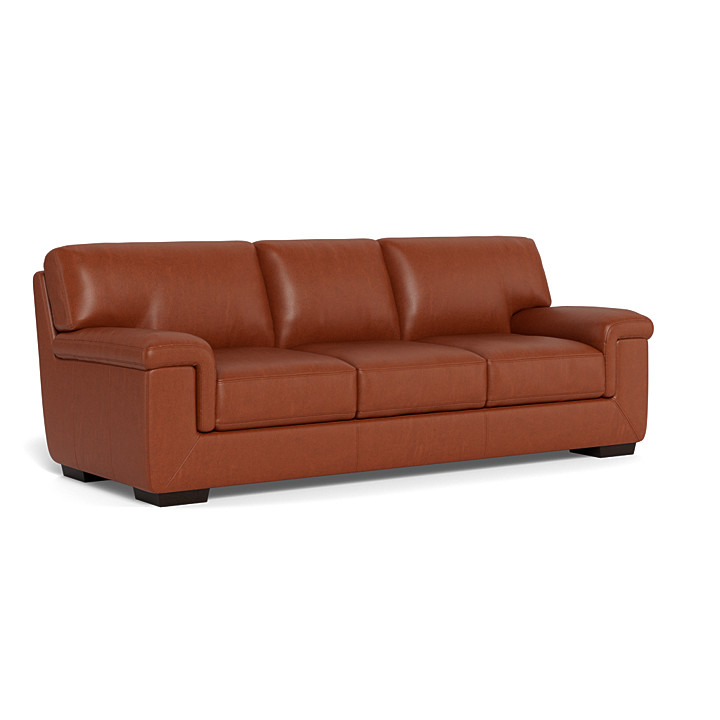3 Seat Brandy Leather Barret Sofa Freedom, Jennifer Leather Sleeper Sofa