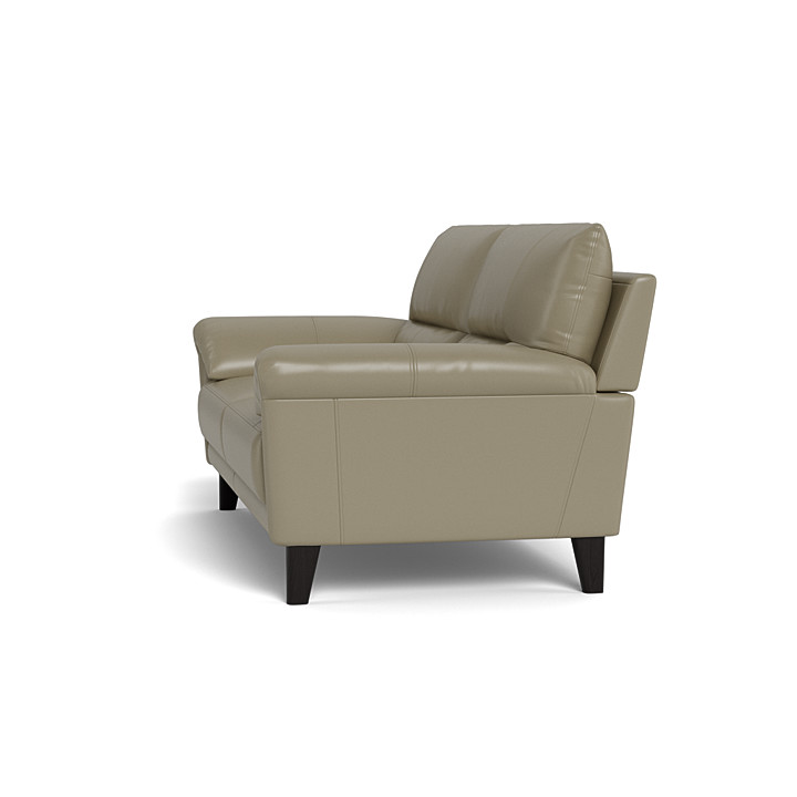 2 Seat Dove Grey Leather Luka Sofa