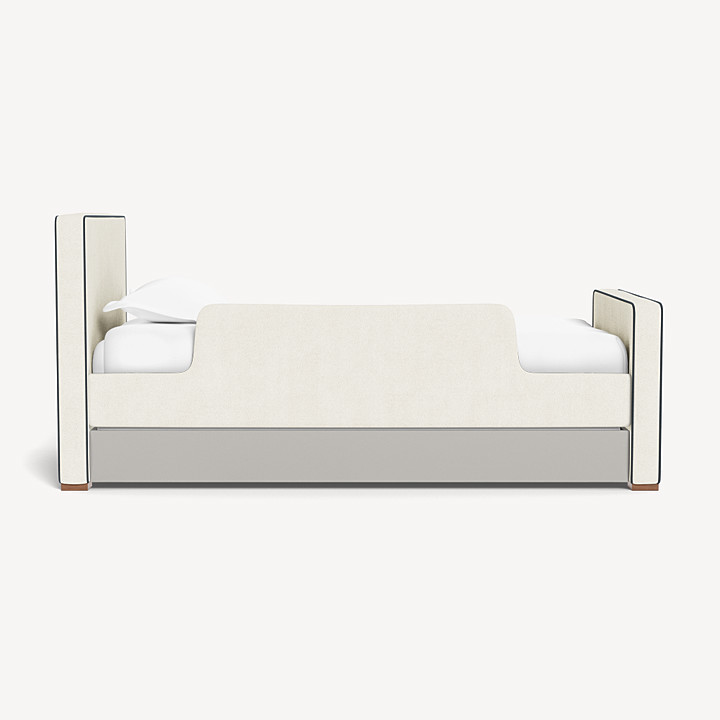 Twin Dorma Bed in Ivory Boucle Fabric - In stock and Ready to ship