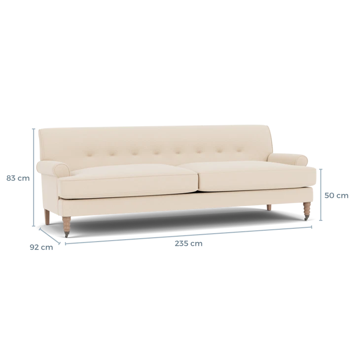 Product displayed with visual interface of dimensions
