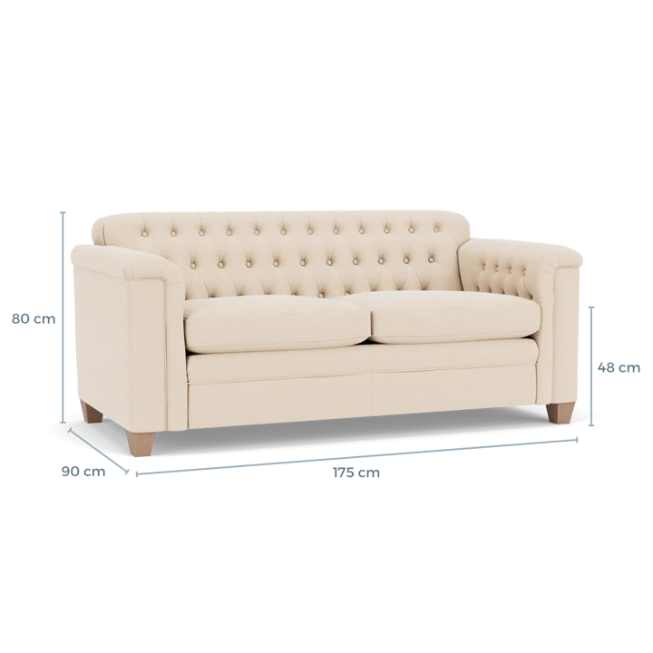 Product displayed with visual interface of dimensions