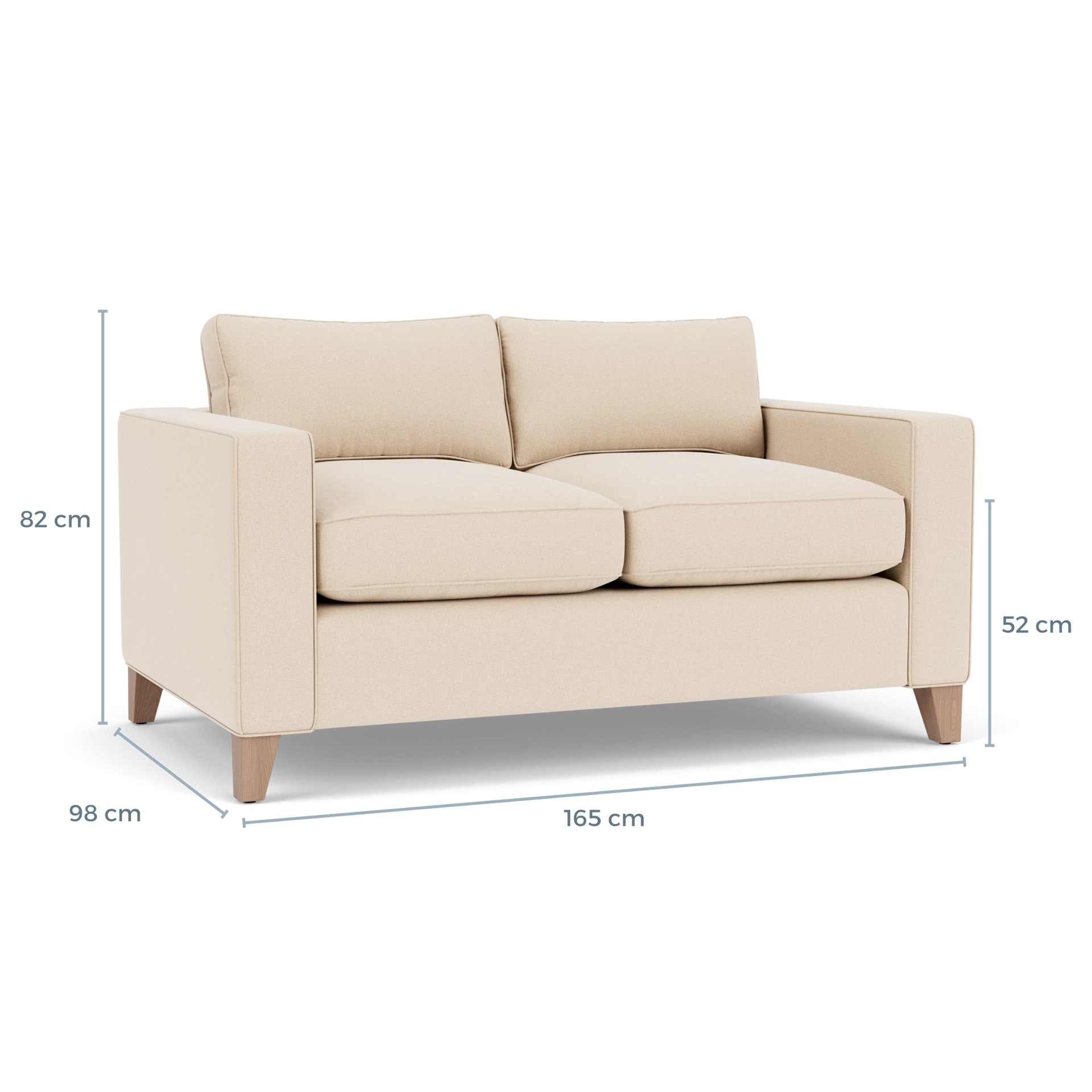 Product displayed with visual interface of dimensions