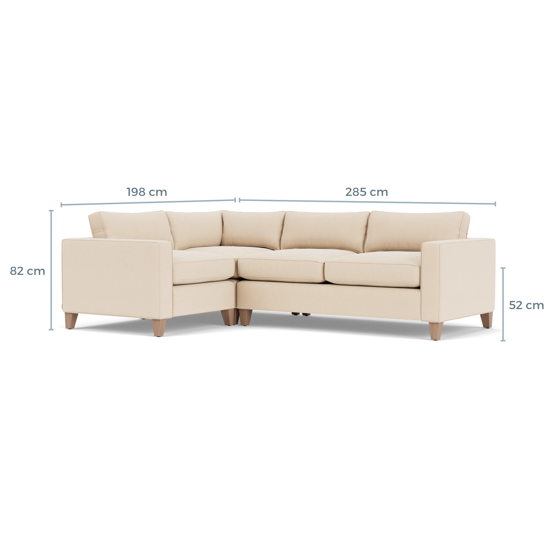 Product displayed with visual interface of dimensions