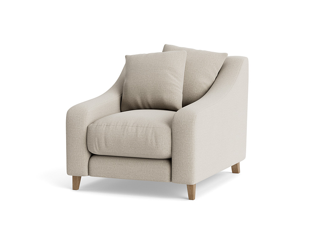 Armchair With Square Arms Oscar Loaf
