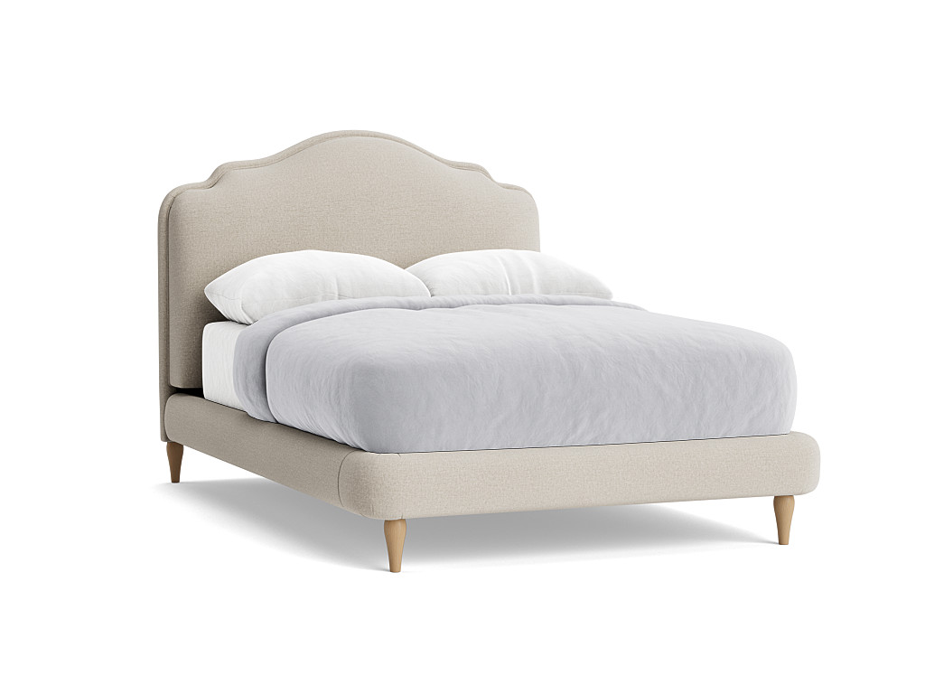 Double Sugar Puff Bed in Thatch House Fabric