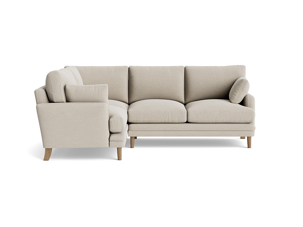 Large Left Hand Squisharoo Corner Sofa in Thatch House Fabric