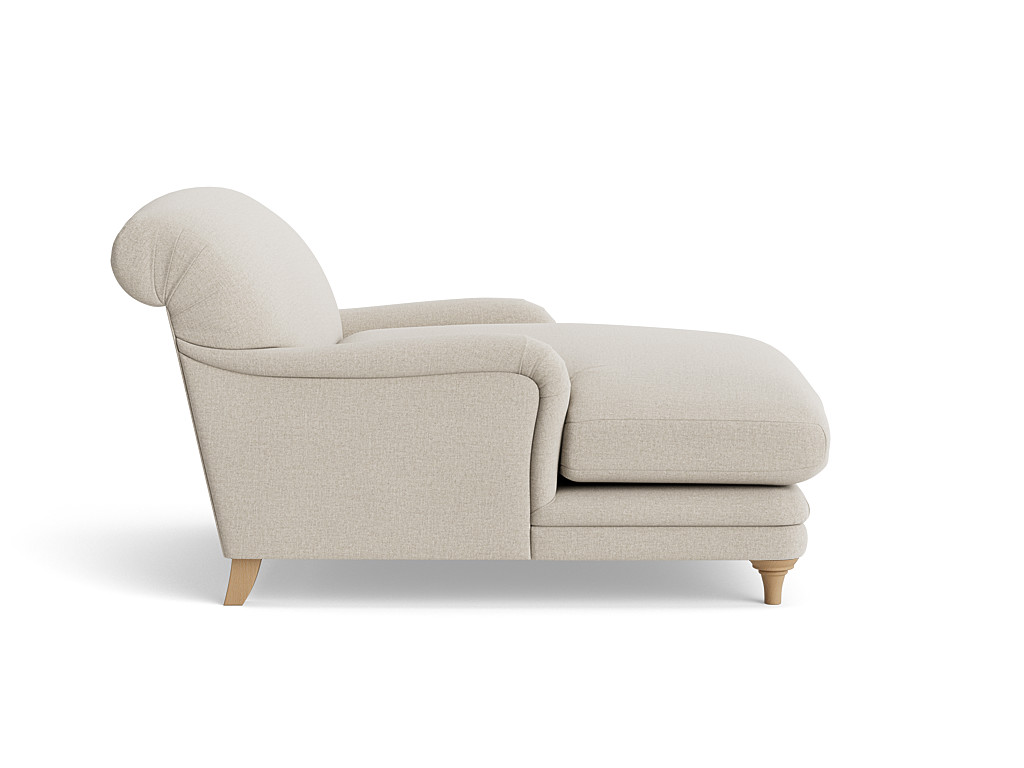 Pudding Love Seat Chaise in Thatch House Fabric