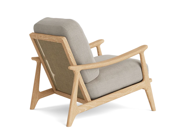Squishbag Accent Chair in Whitewashed Oak Wooden Armchair with
