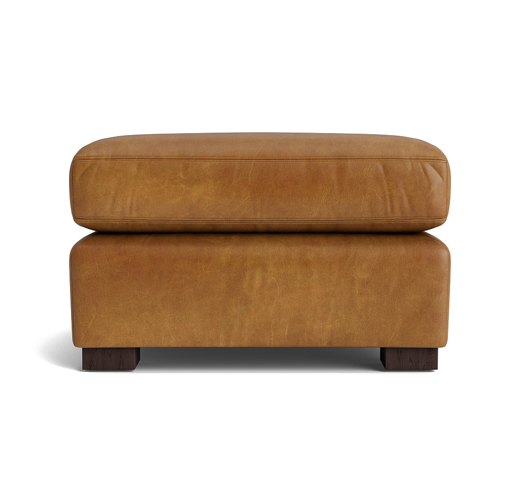 Carson Leather Ottoman