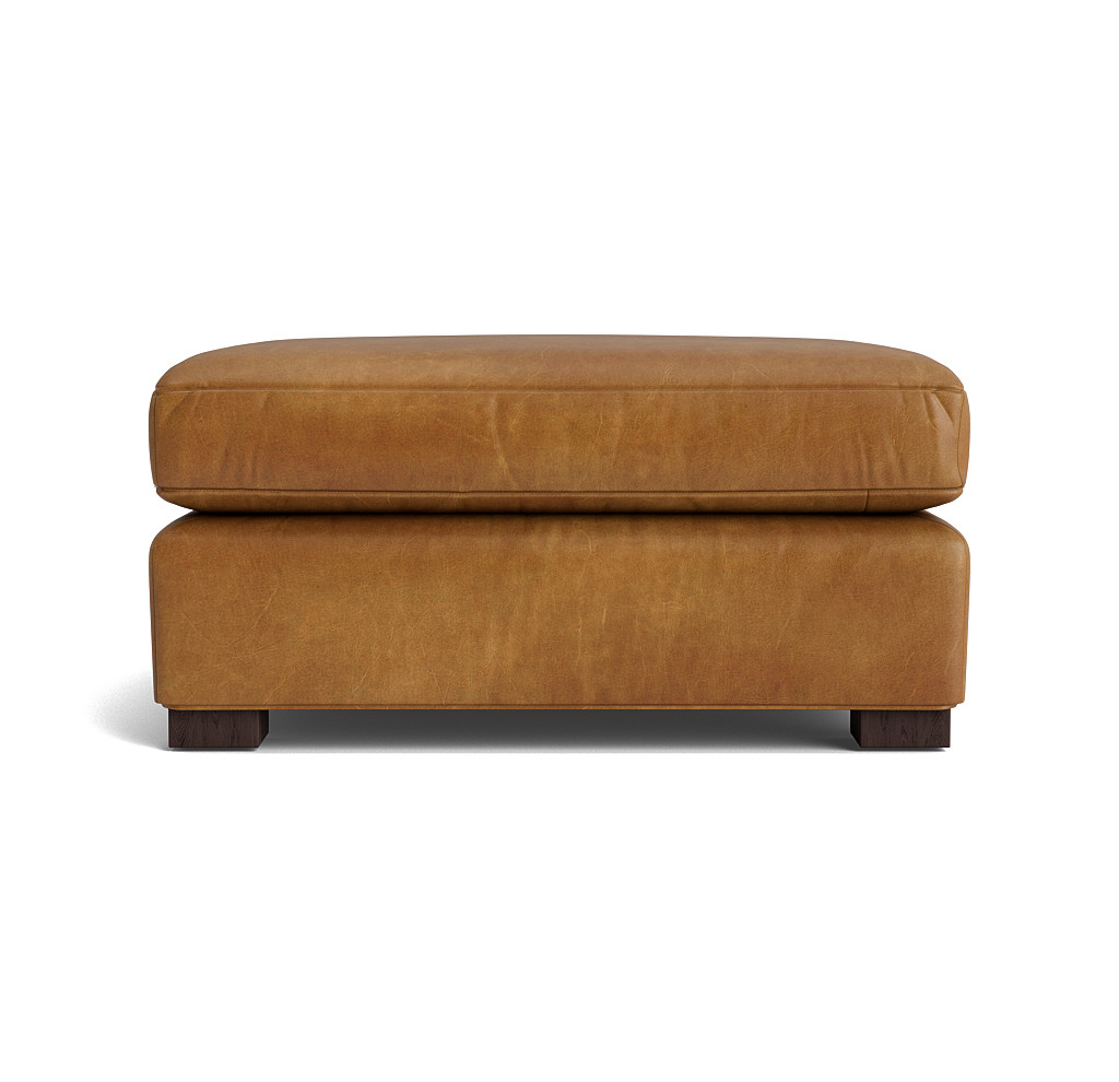 Carson Large Leather Ottoman