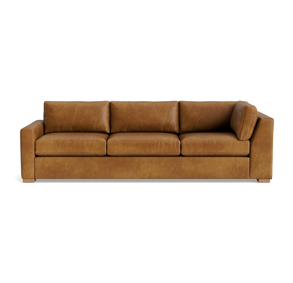 Carson Leather Left Arm Return Sofa