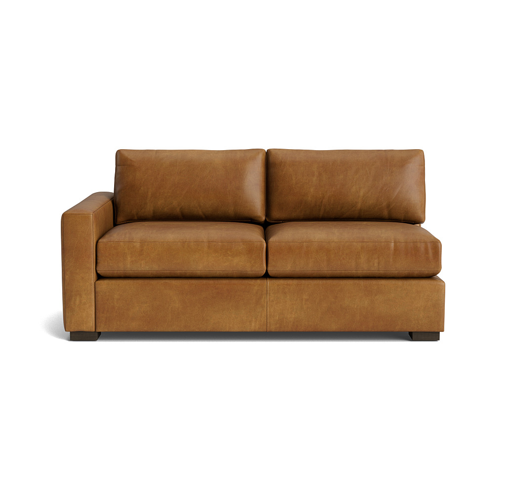 Carson Leather Left Arm Loveseat