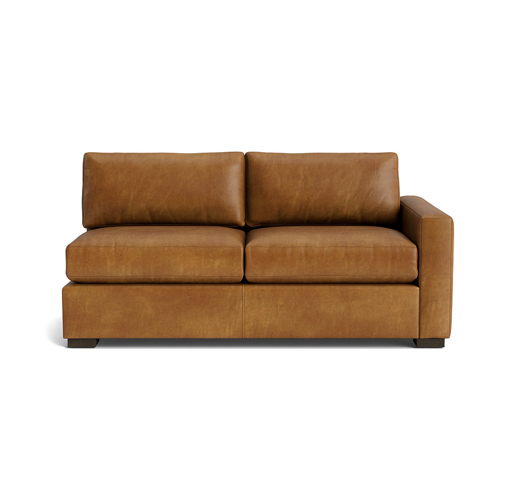 Carson Leather Right Arm Loveseat