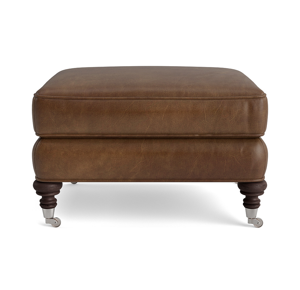 London Leather Ottoman