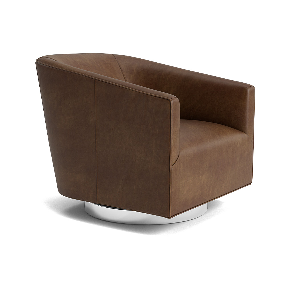 Cooper Leather Swivel Chair | Mitchell Gold + Bob Williams