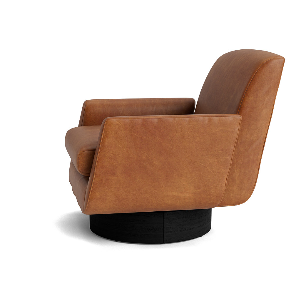 Supernova Leather Swivel Chair | Mitchell Gold + Bob Williams