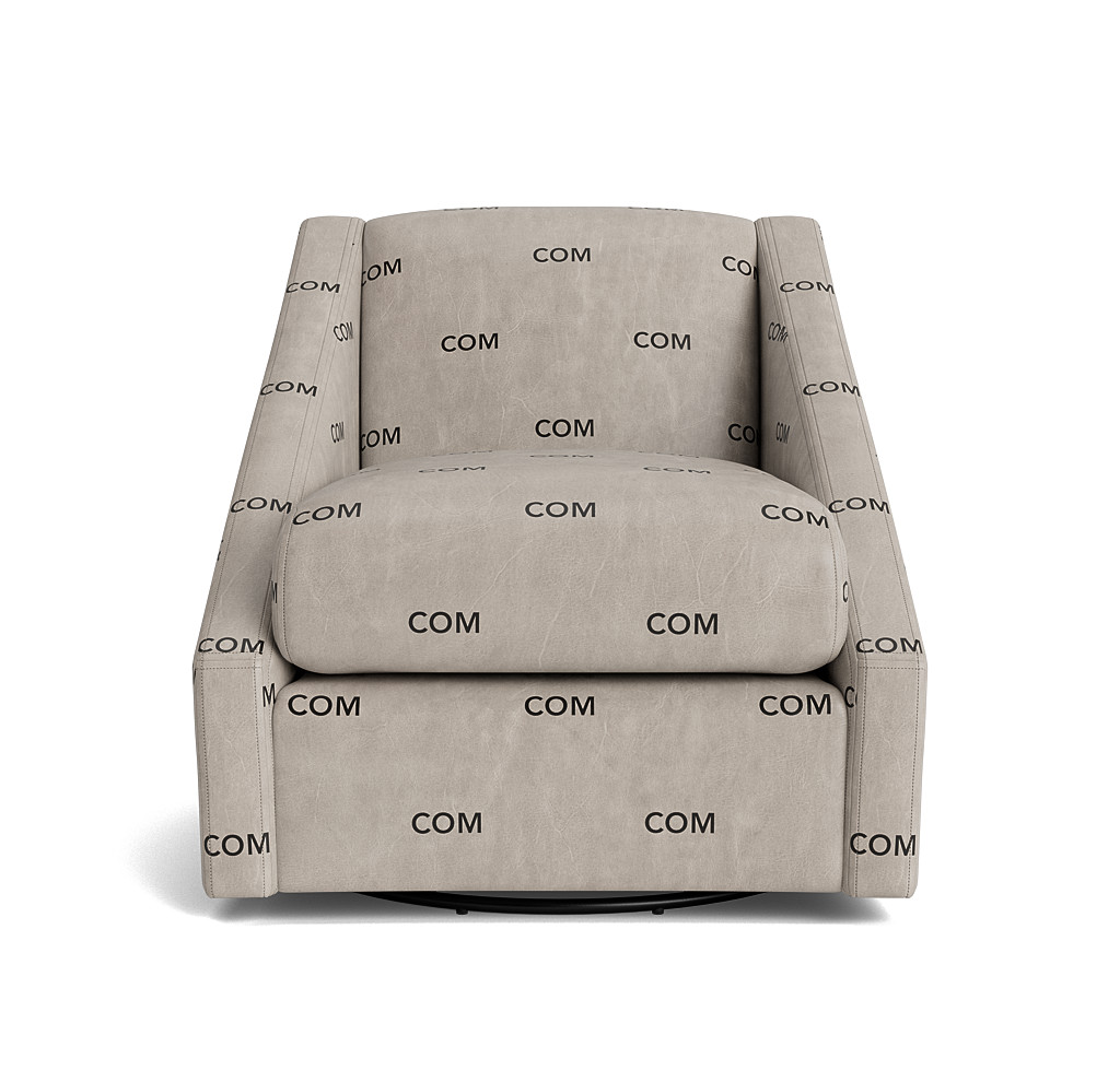 gunner leather swivel chair