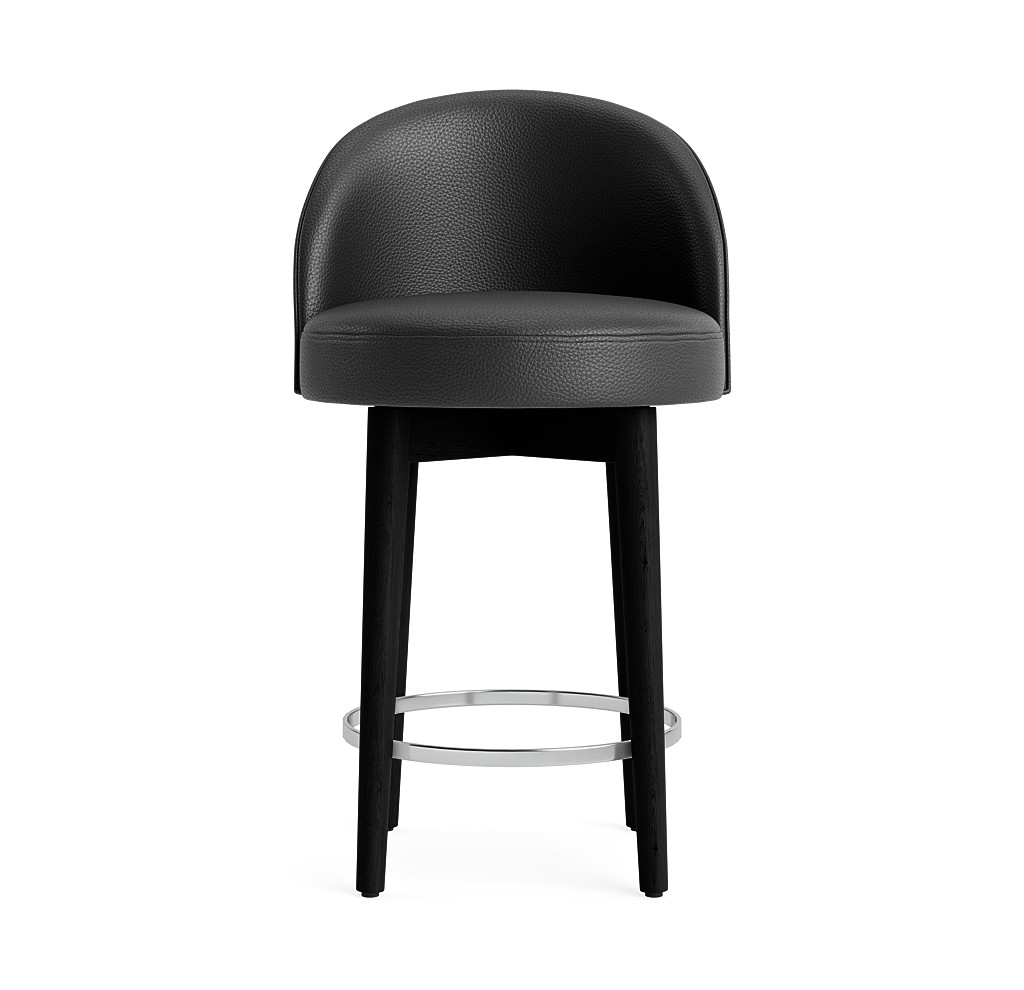margaux leather swivel counter stool