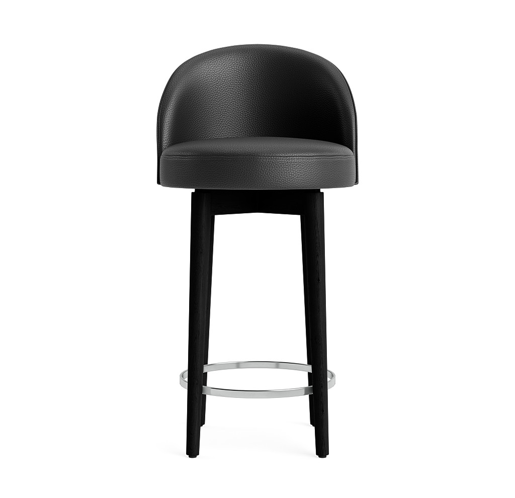 margaux leather swivel bar stool