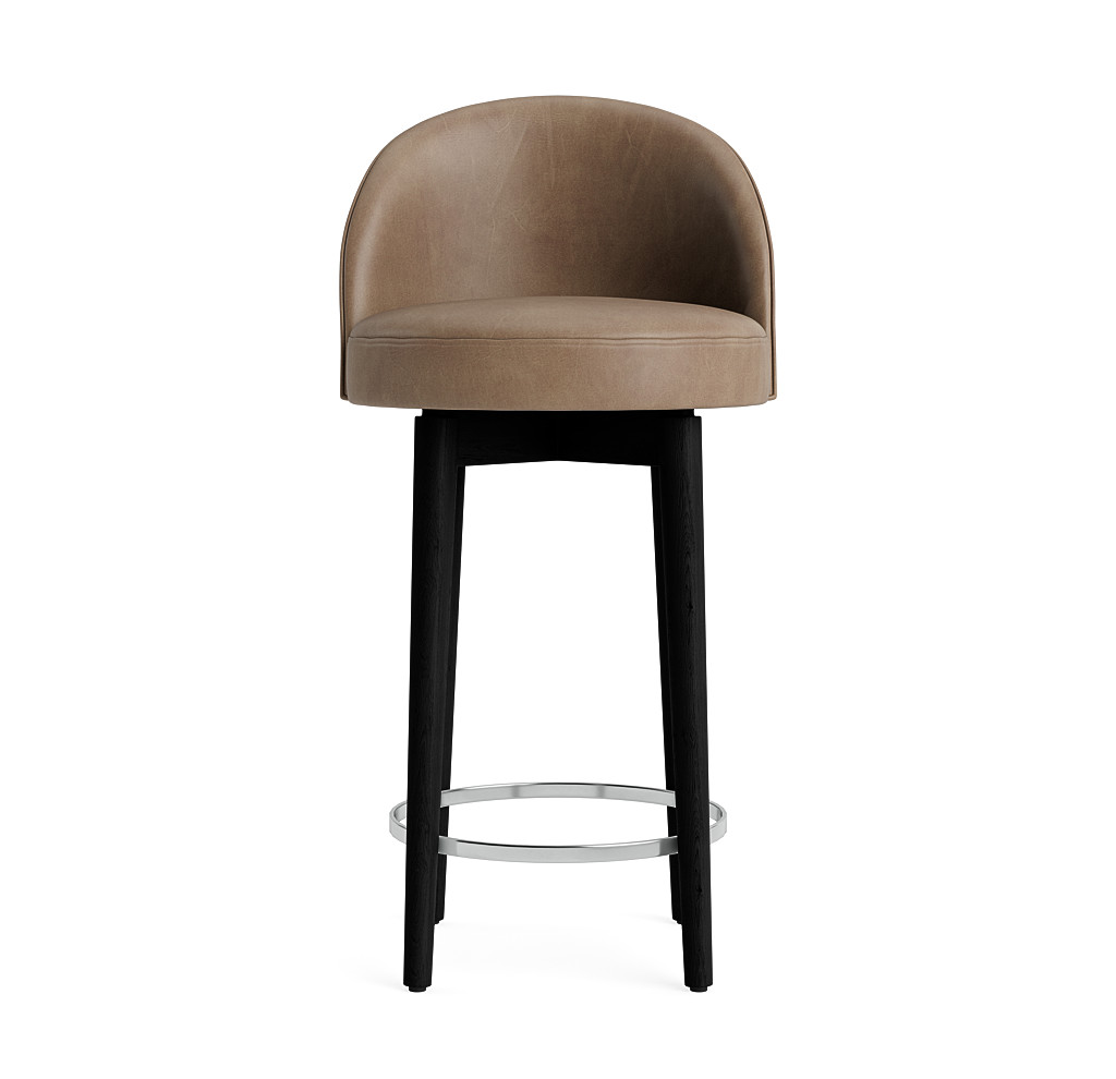 Margaux Leather Swivel Bar Stool