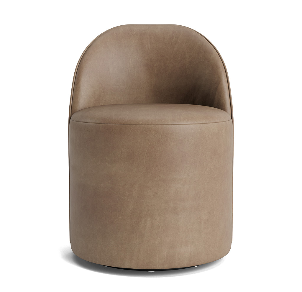 Margaux Leather Swivel Side Chair
