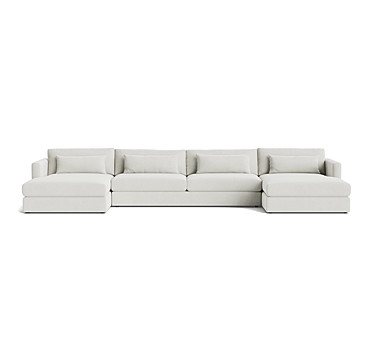HAYWOOD U-CHAISE AND A HALF SECTIONAL