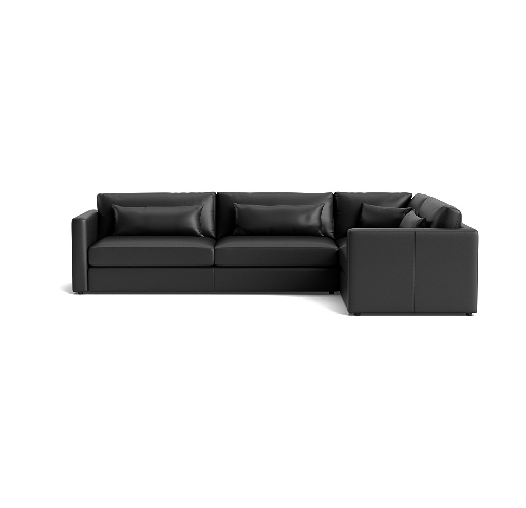 haywood leather left arm sectional