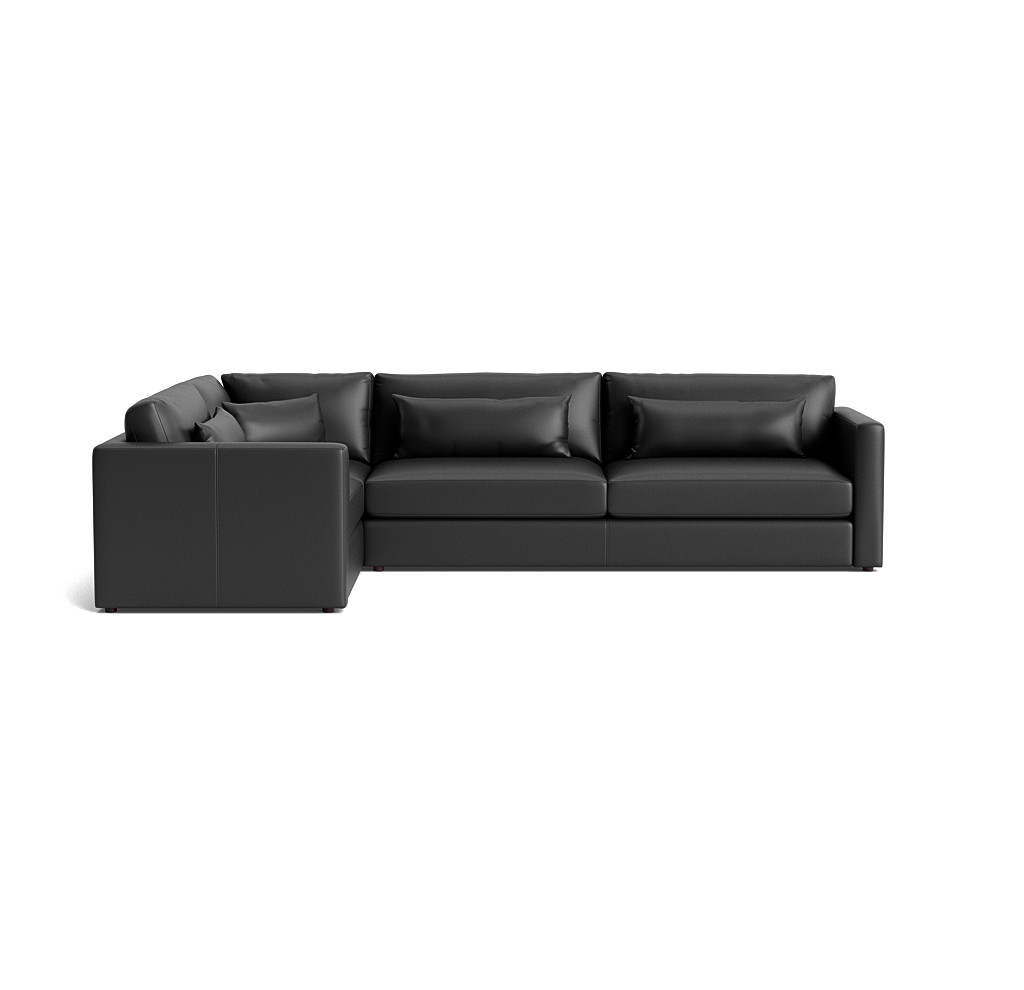 haywood leather right arm sectional