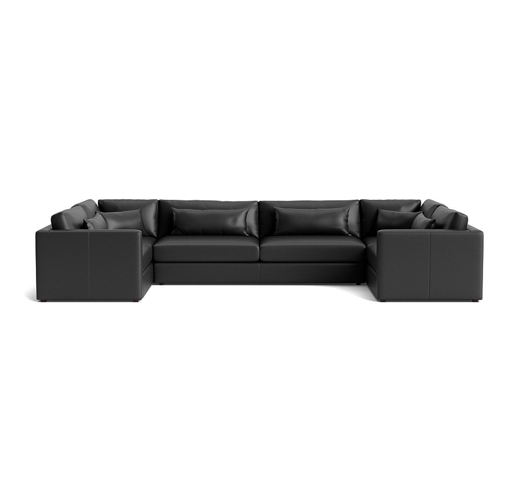 haywood leather u-sectional