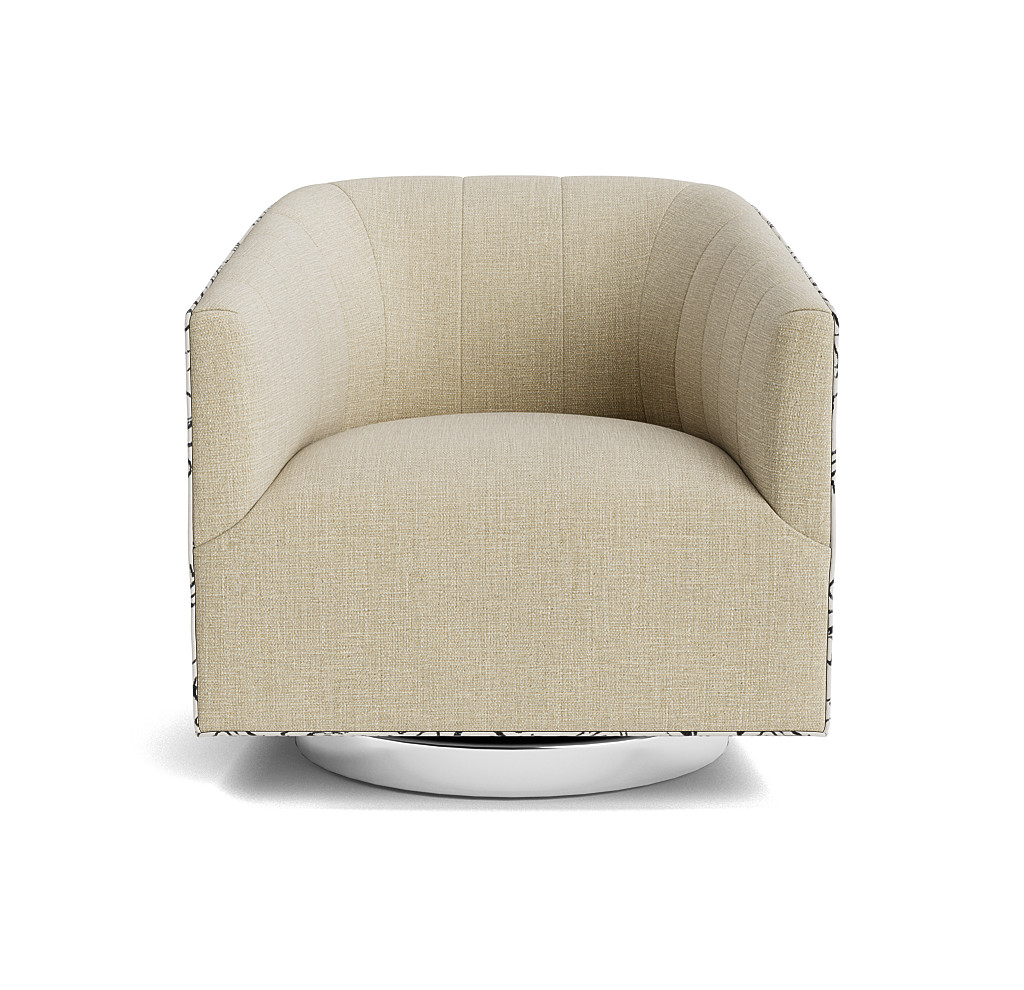 cooper channel tufted swivel chair