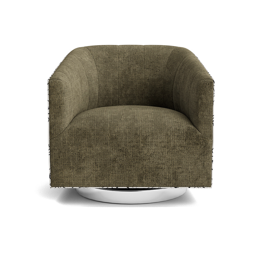 Cooper Studio Channel Tufted Swivel Chair