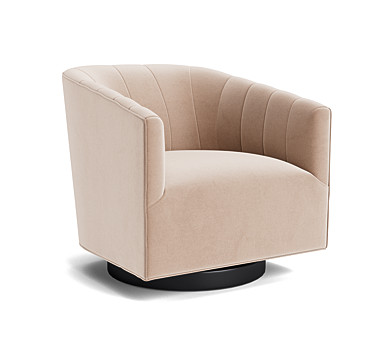 COOPER STUDIO CHANNEL TUFTED SWIVEL CHAIR