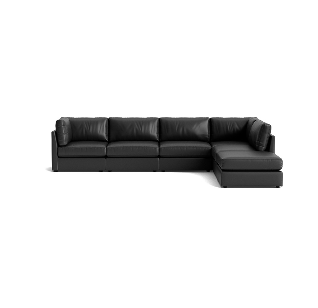 franco ii leather 6 piece sectional